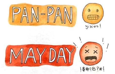 difference between pan pan pan and mayday